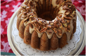 Read more about the article Pumpkin Bundt Cake with Maple Icing and Candied Pecans