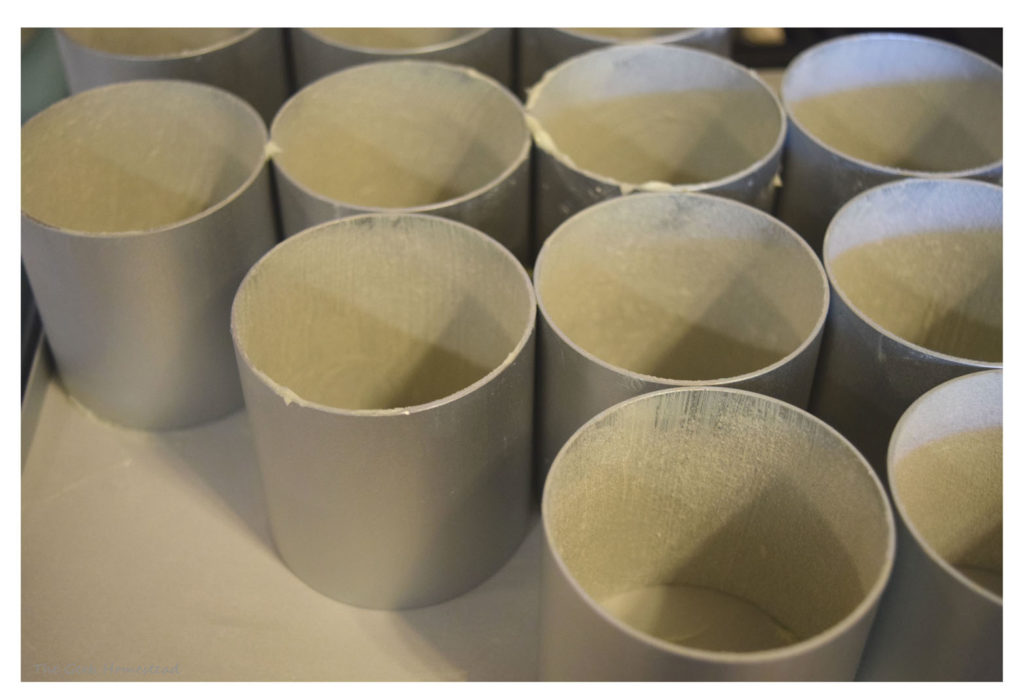 Alan Silverwood mini cake tins buttered and floured