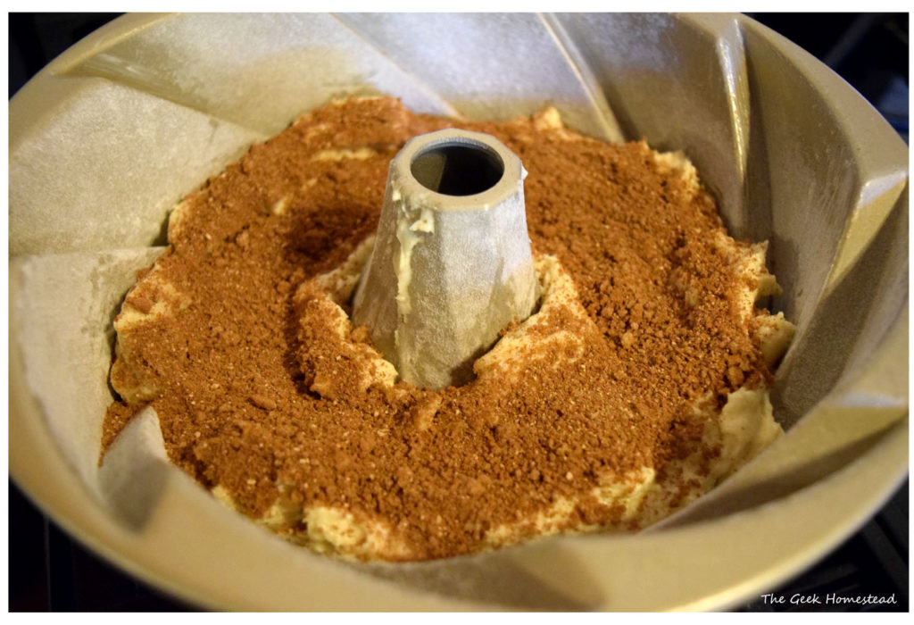 cinnamon mixture over first layer