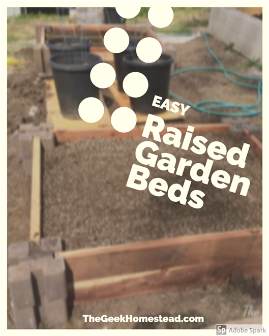 An easily pinnable picture of easy raised garden beds
