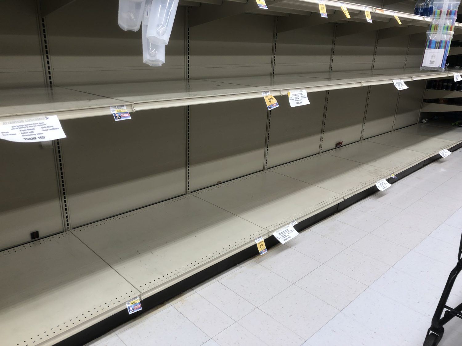 empty store shelves