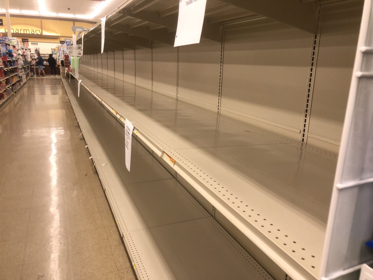 empty store shelves