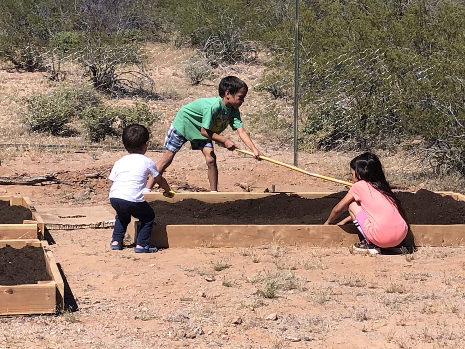 Spreading out the dirt